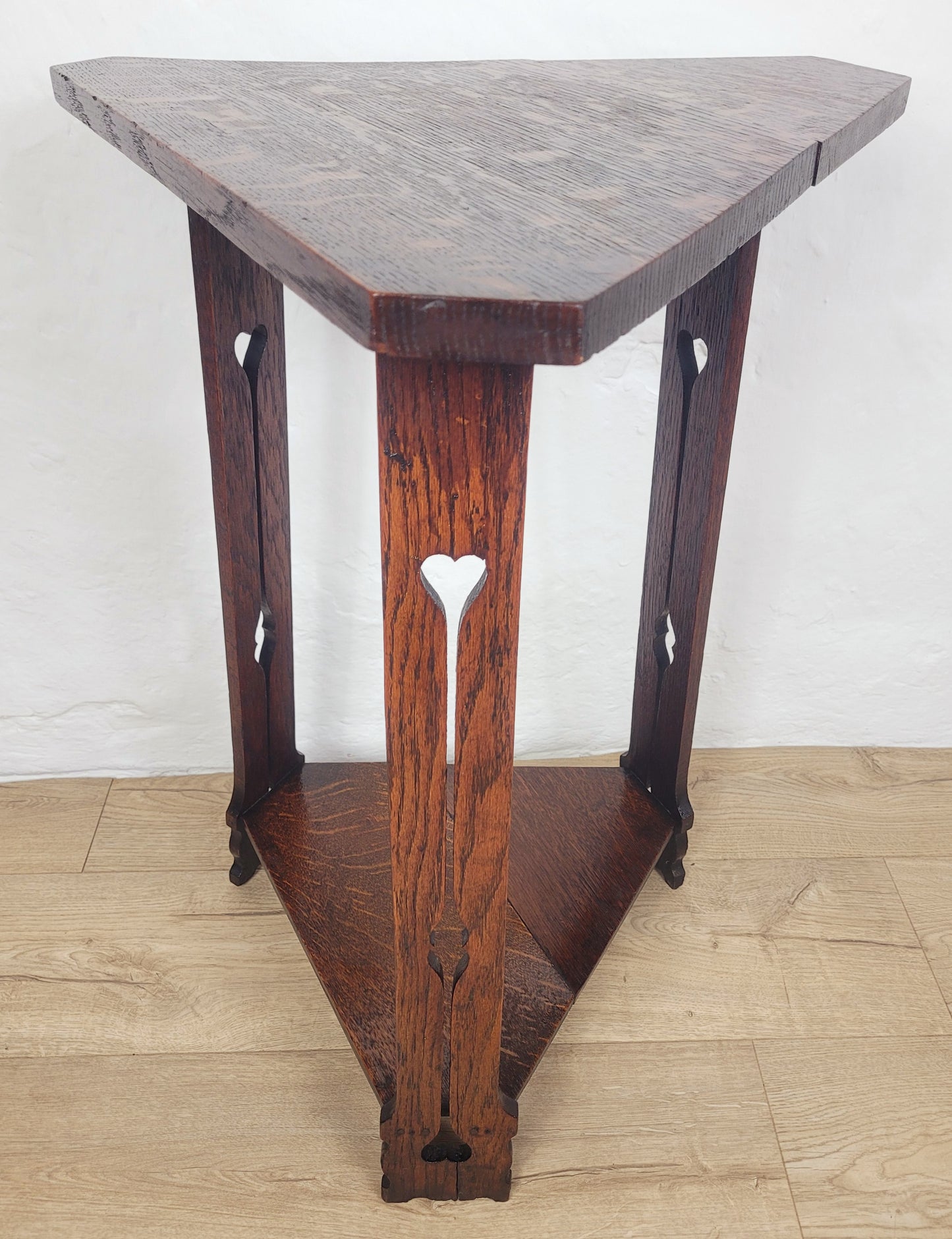 Triangular Occasional Tripod Table English Arts & Crafts 20thC Postage Available
