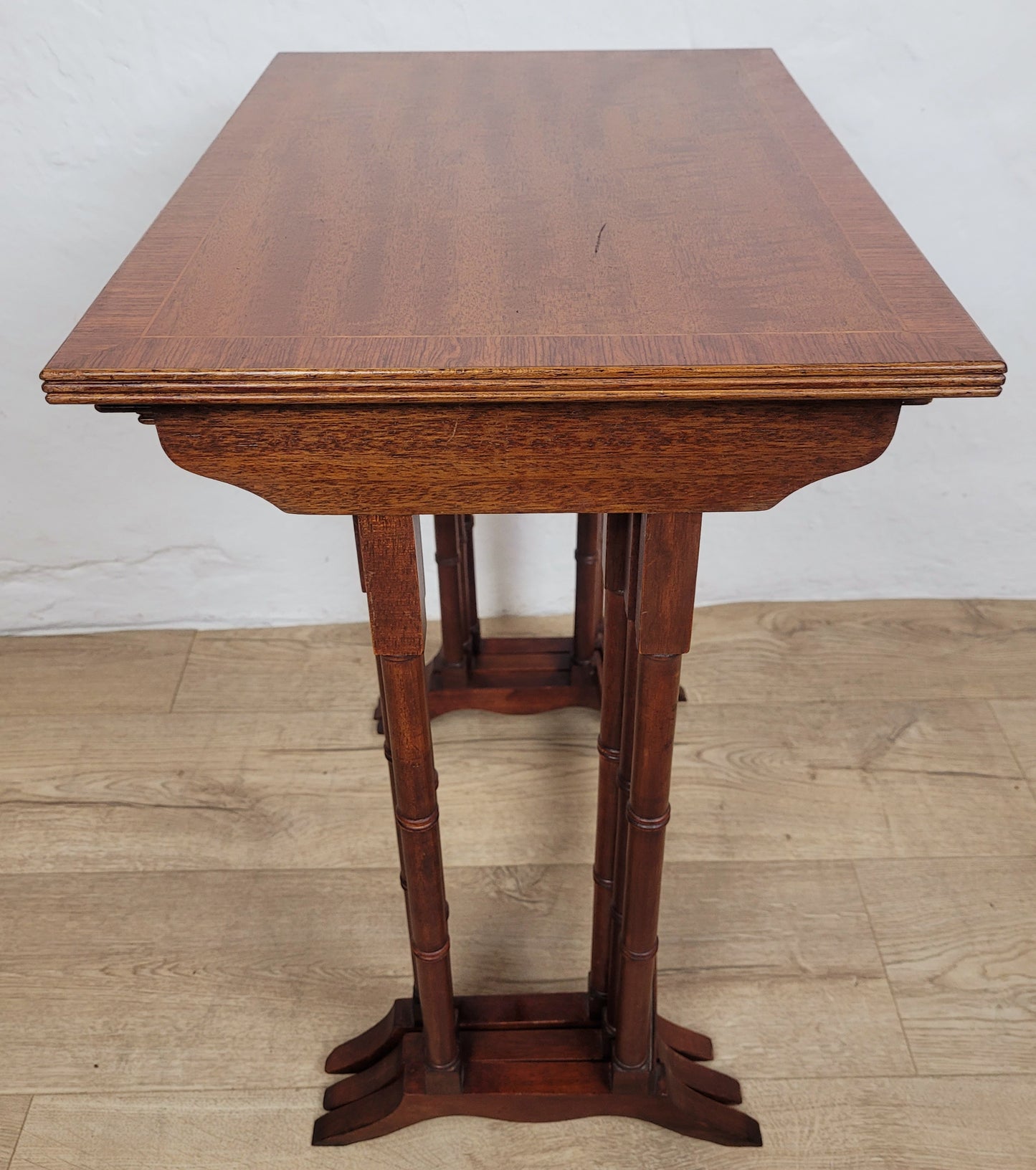 Victorian 3 Nesting Tables Rectangular Mahogany Antique 1900s Postage Available