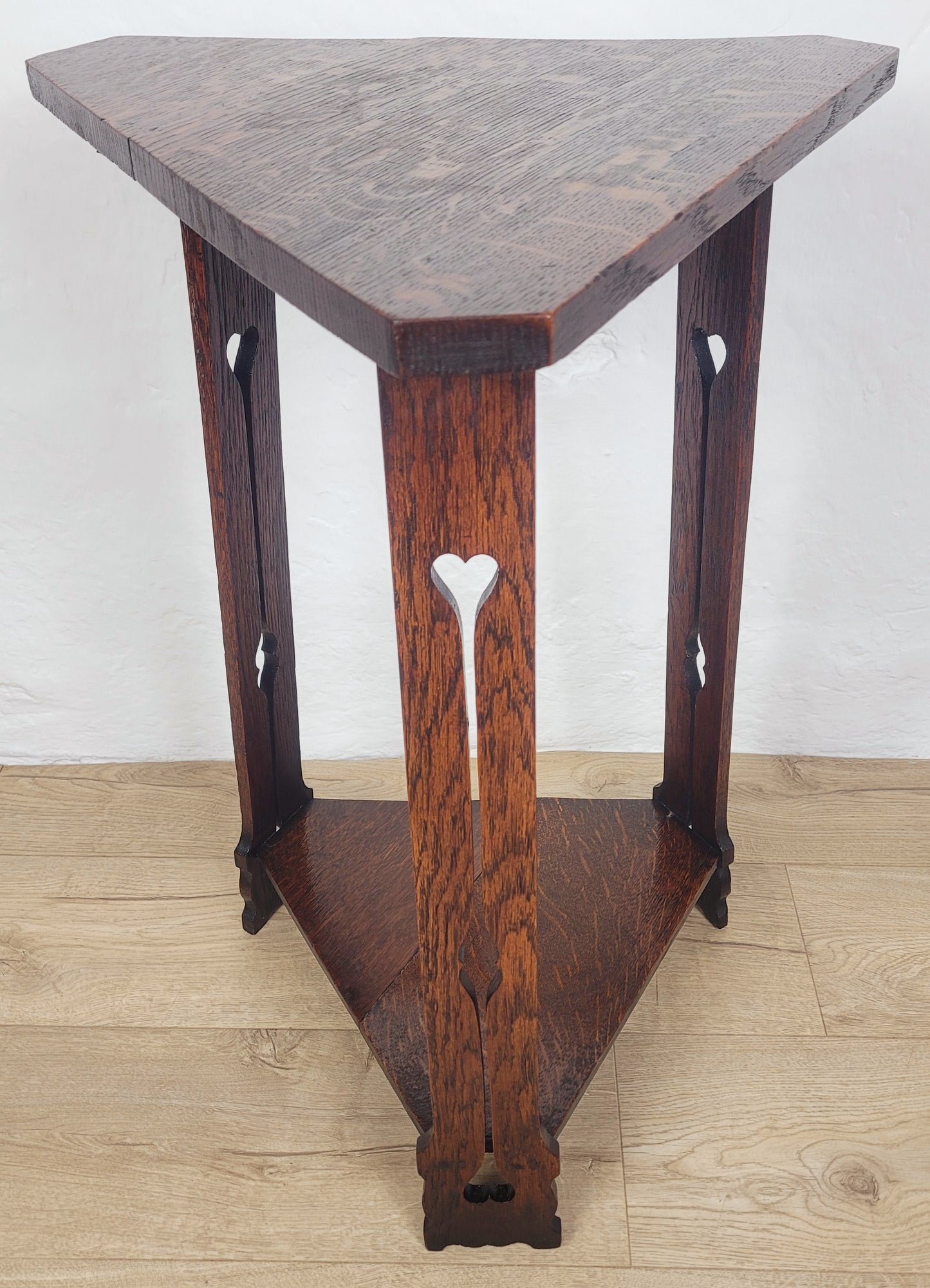Triangular Occasional Tripod Table English Arts & Crafts 20thC Postage Available