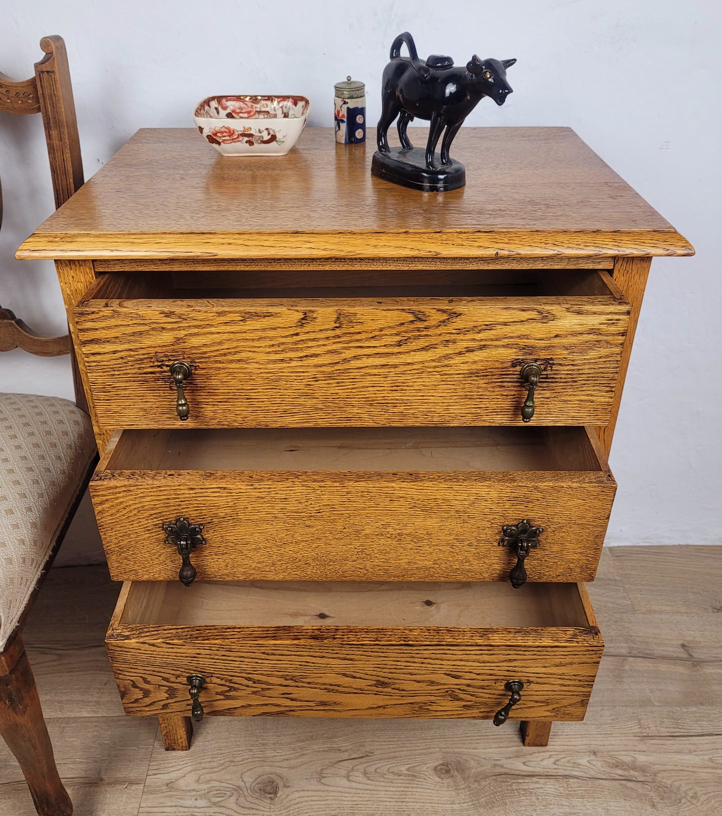 Oak Chest of Drawers Vintage Arts & Crafts Style 1930 English Delivery Available