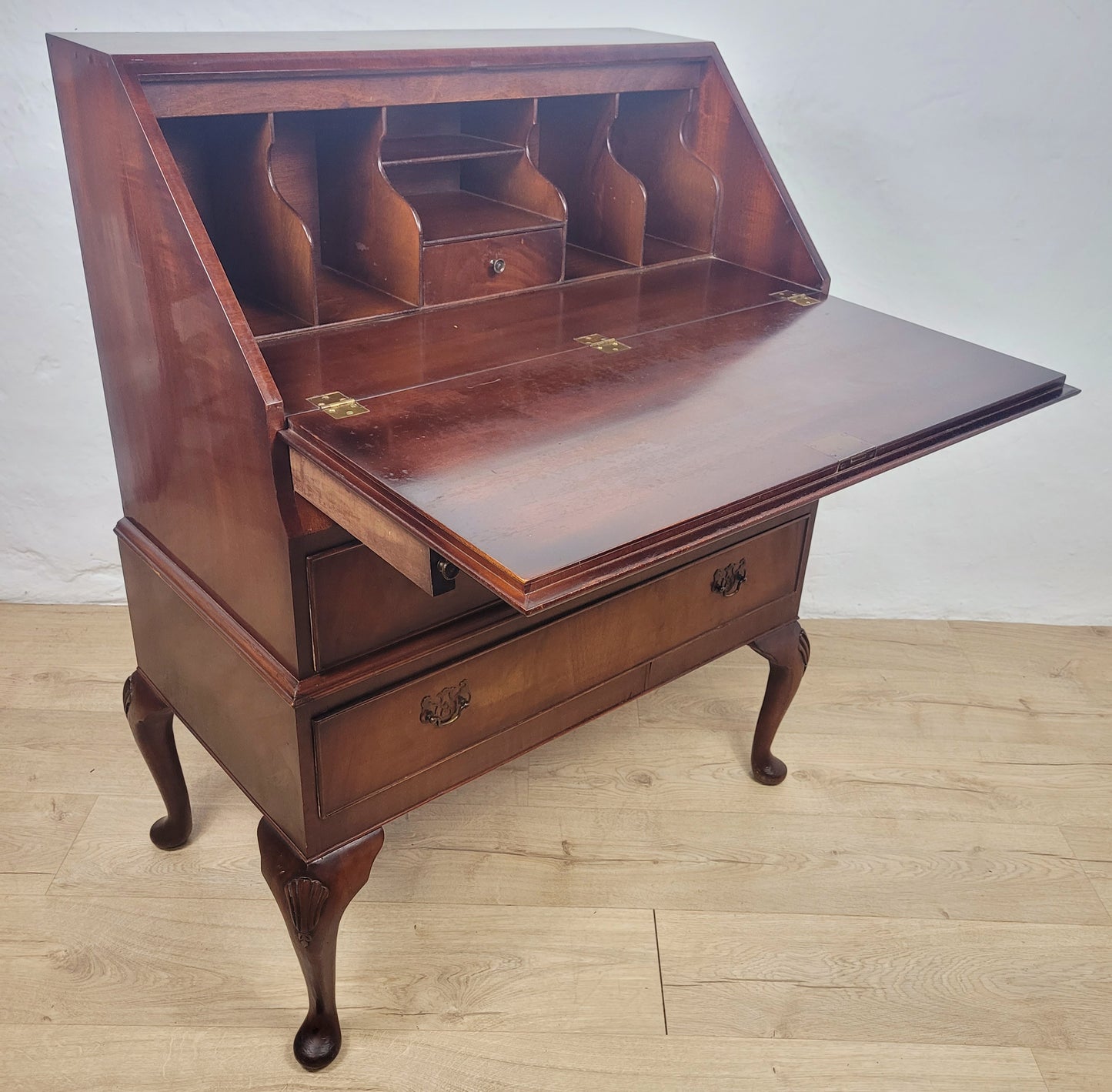 Vintage Writing Bureau Desk Burton Reprod Drawers Mid 20thC Delivery Available