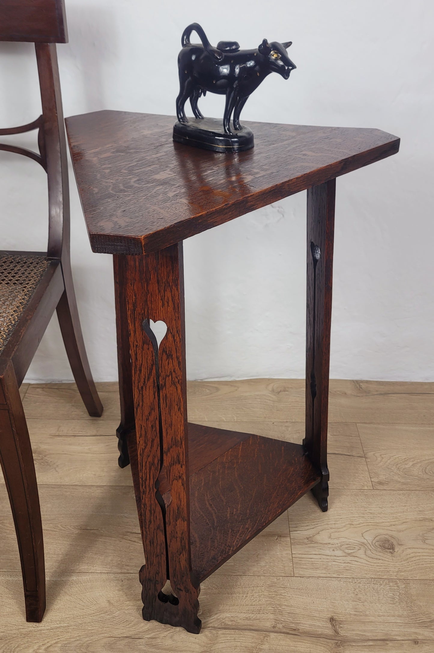 Triangular Occasional Tripod Table English Arts & Crafts 20thC Postage Available