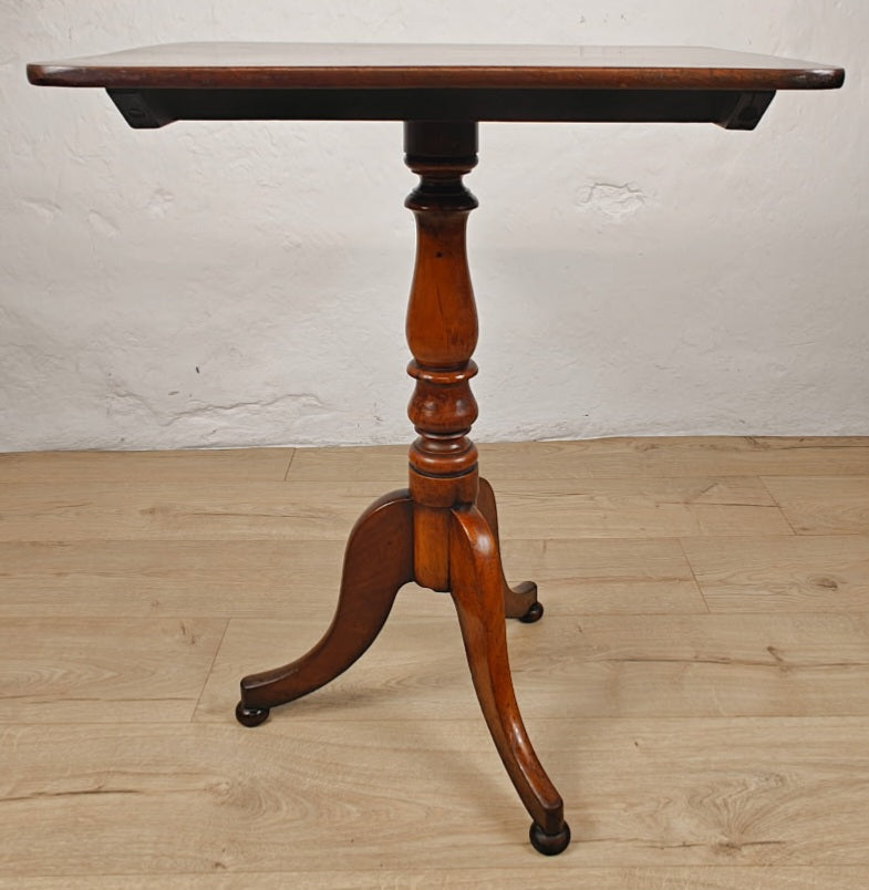 Victorian Tilt Top Table Tripod Rectangular Mahogany English Postage Available