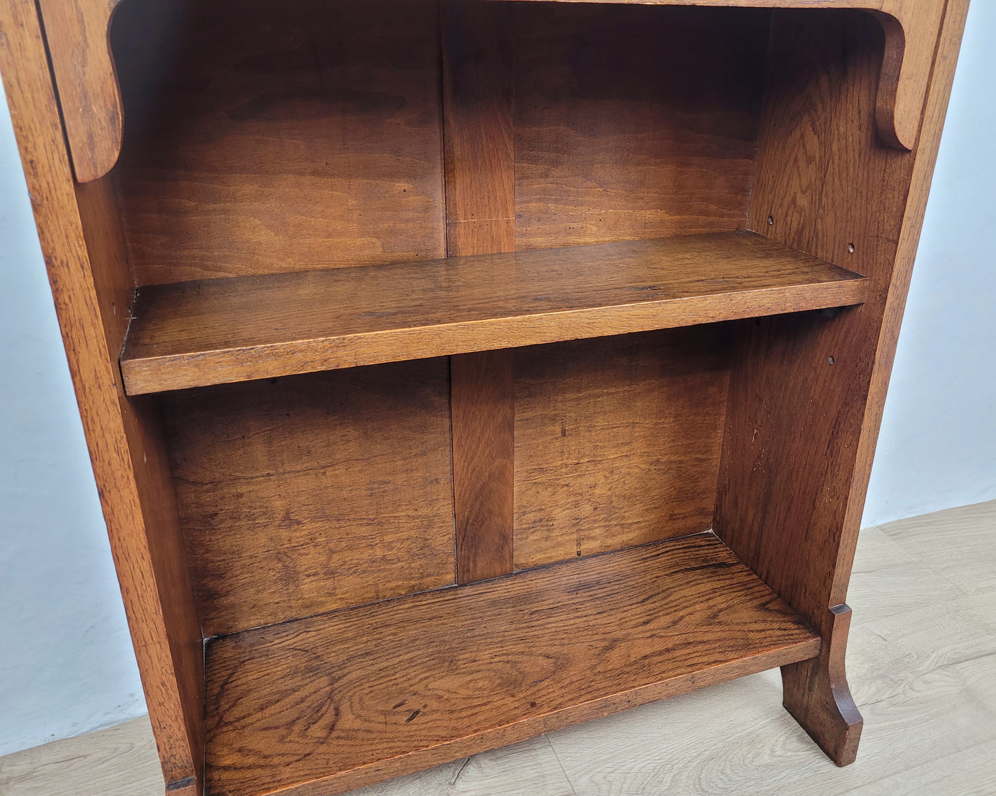 Vintage Student Writing Desk Lockable Inlaid Oak 1950s Delivery Available