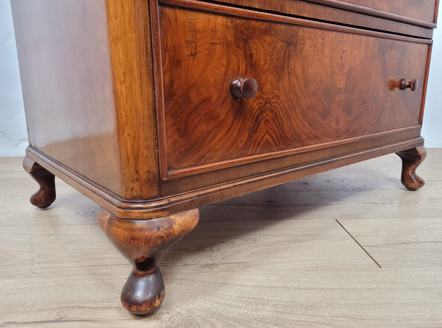 Walnut Tallboy Dresser Cabinet Linen Storage Vintage 1930s Delivery Available