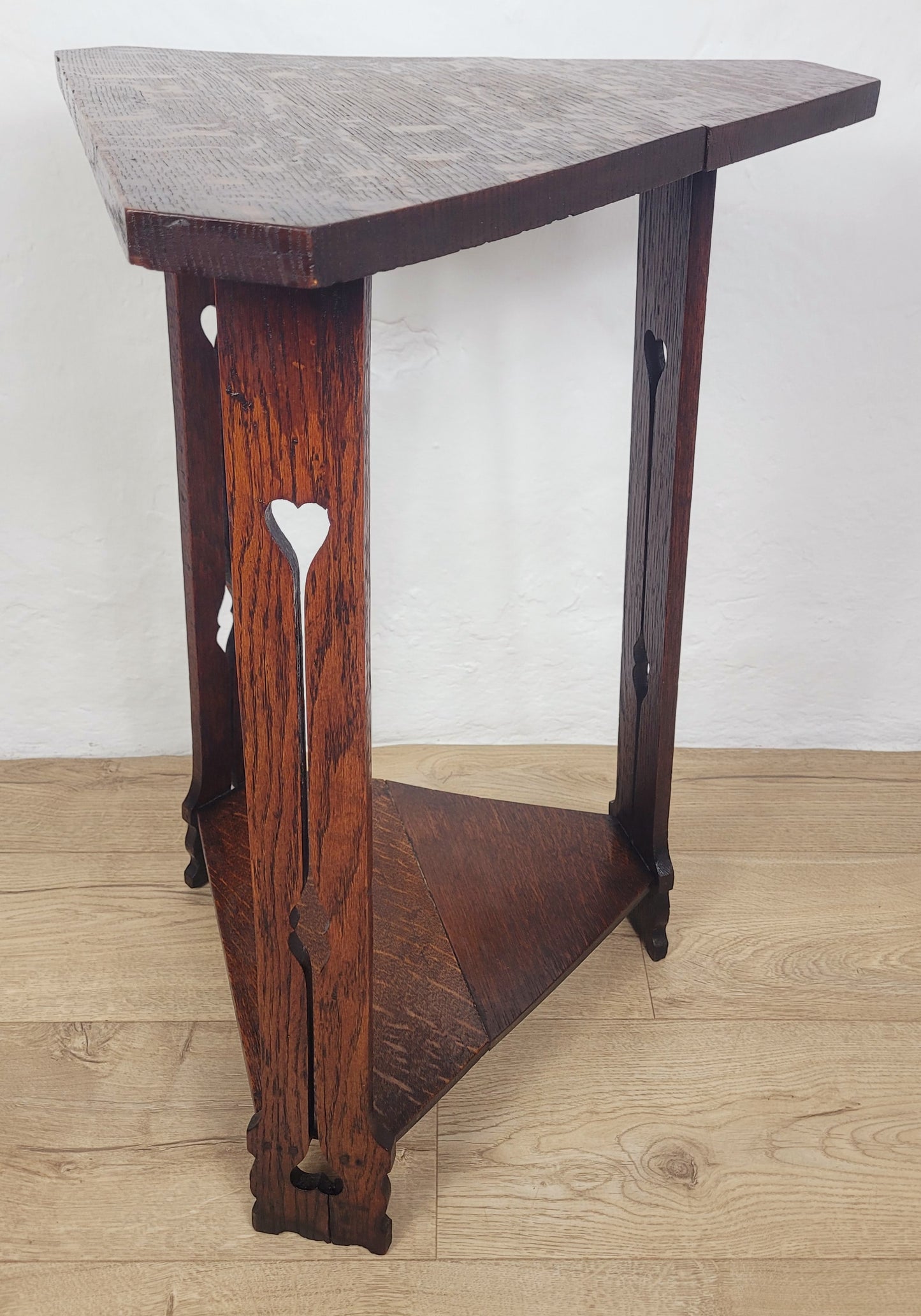 Triangular Occasional Tripod Table English Arts & Crafts 20thC Postage Available