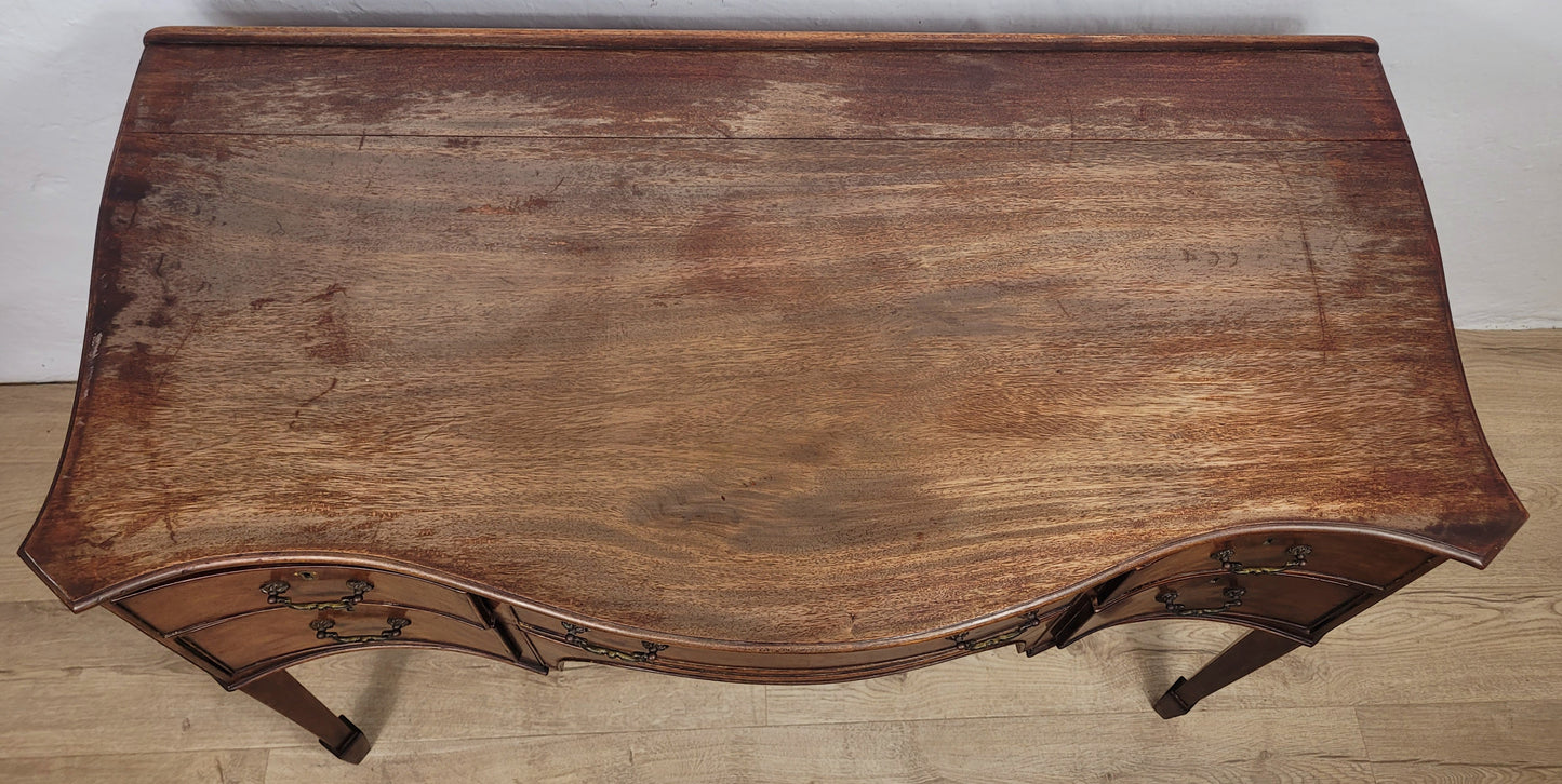 Victorian Ladies Dressing Table Serpentine Antique 1900s Delivery Available