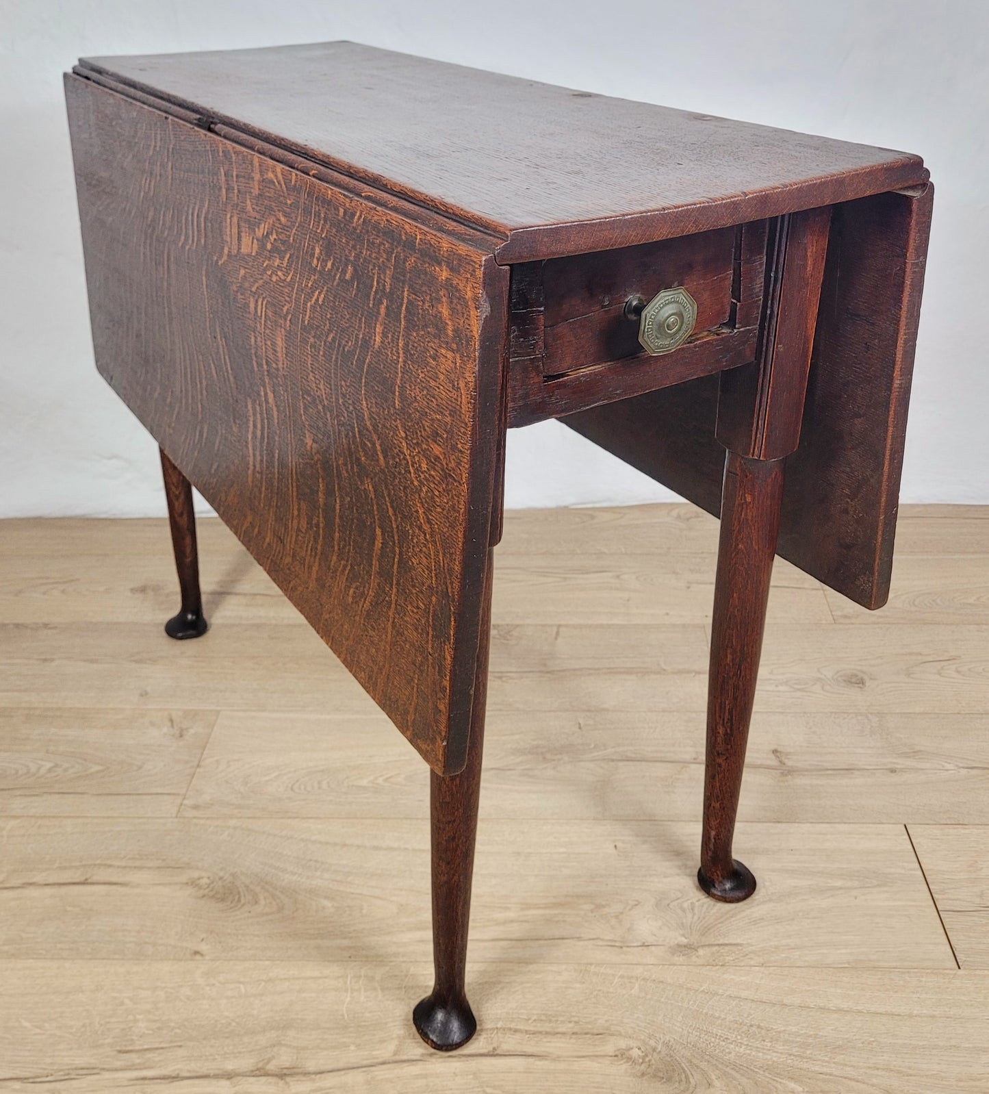 Georgian Dining Table Drop Leaf Gateleg Drawer Oak 1820's Delivery Available