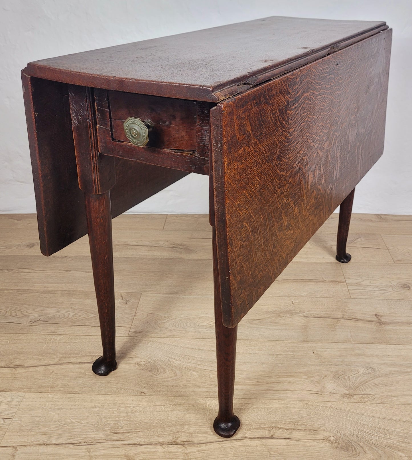 Georgian Dining Table Drop Leaf Gateleg Drawer Oak 1820's Delivery Available