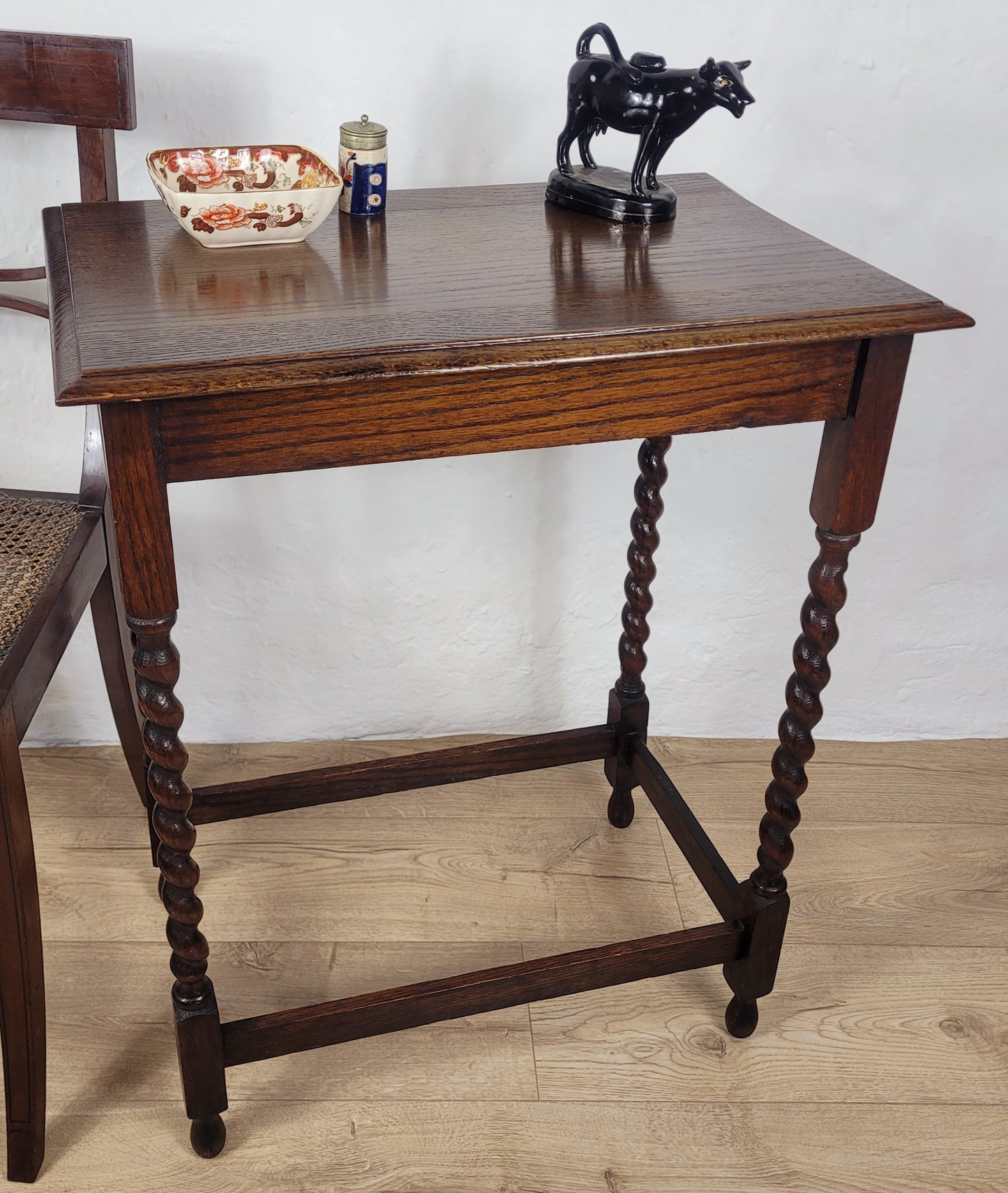 Barley Twist Side Table Vintage Rectangular Country English Postage Available
