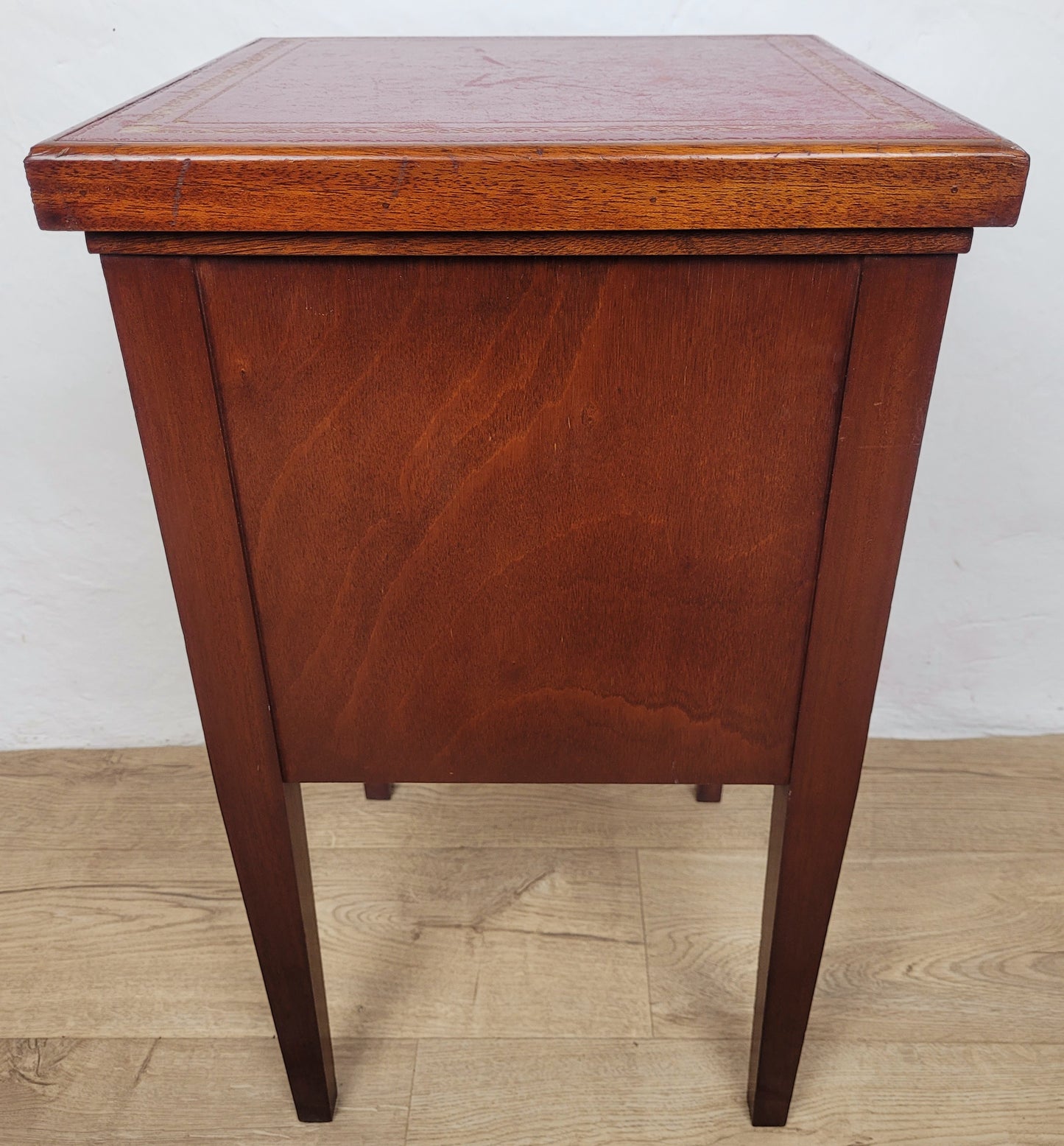 Vintage Bedside Table Leather Top Lid Mid 20th-century Postage Available