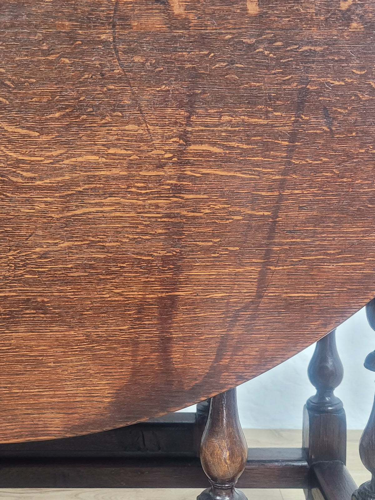 Dining Table Early 20thC Oak Drop Leaf Gateleg Country 1920's Delivery Available