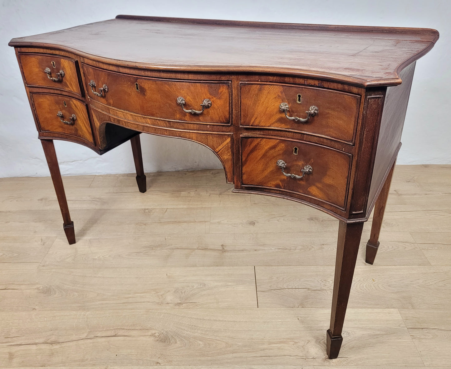 Victorian Ladies Dressing Table Serpentine Antique 1900s Delivery Available