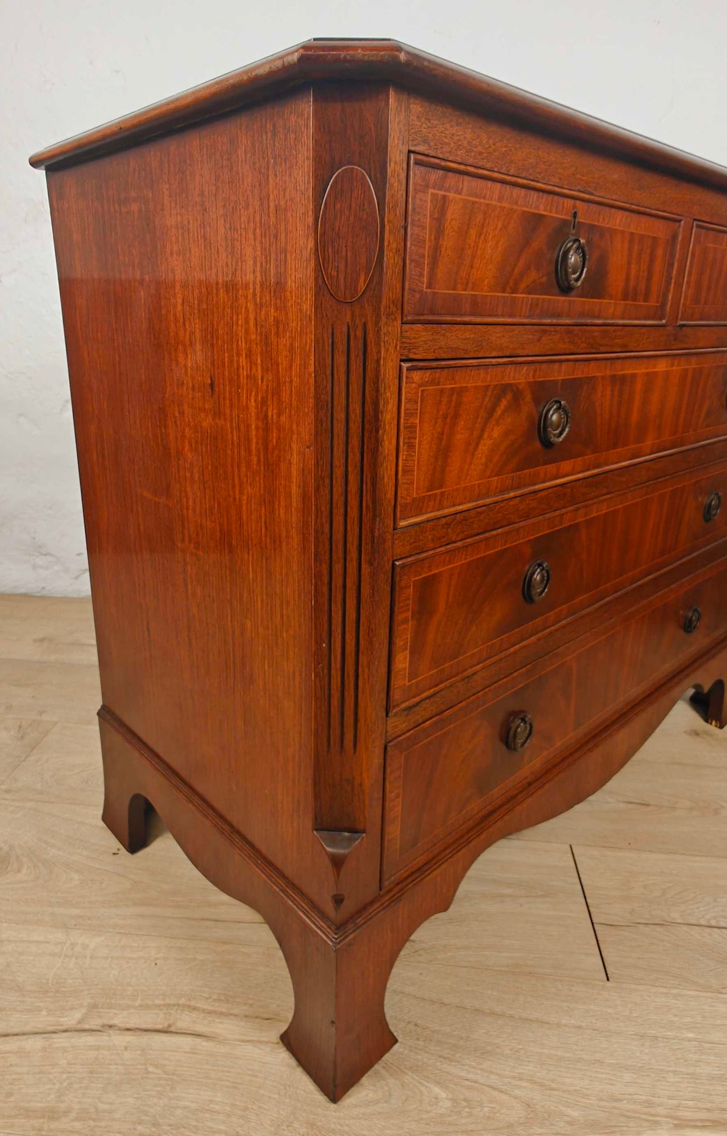 Reproduction Chest Of Drawers Mahogany Drop Handles Storage Delivery Available