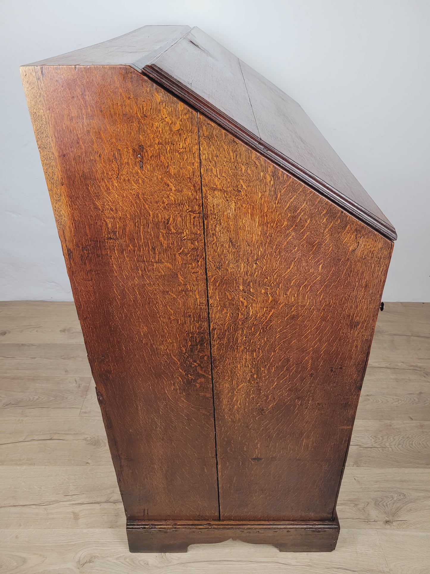 Georgian Writing Bureau Desk 18thC Oak Drop Handles Antique Delivery Available