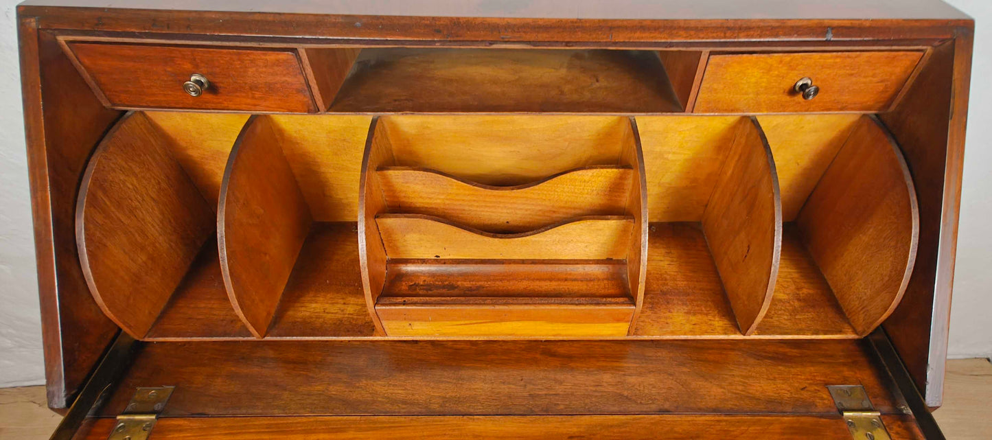 Edwardian Writing Bureau Desk Walnut Lock and Key 1910 Delivery Available