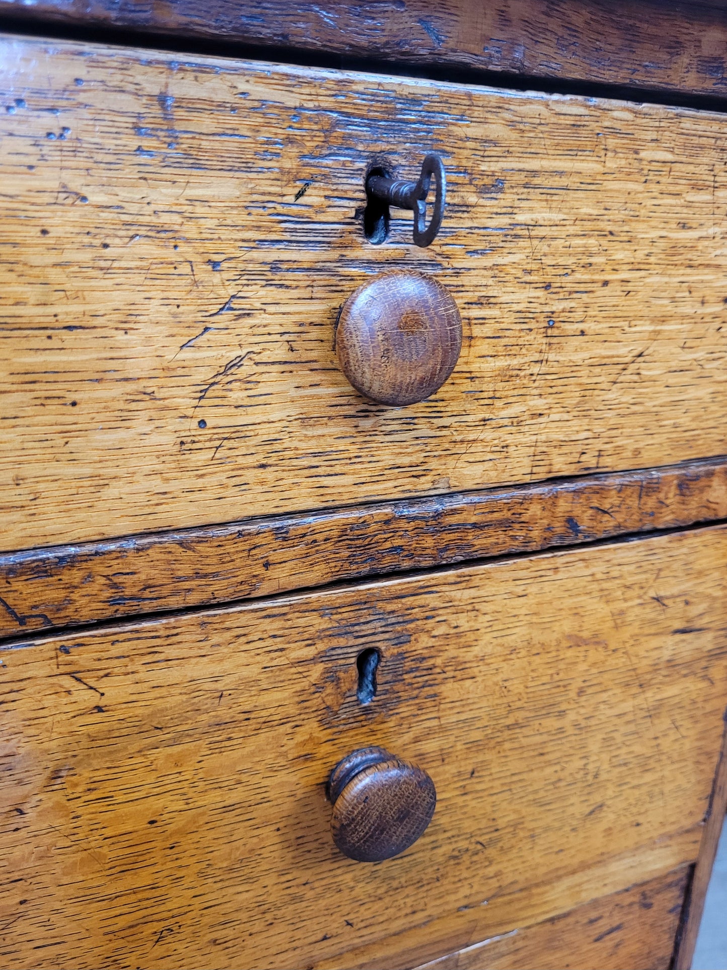 Victorian Writing Desk Oak Knee Hole Leather 19thC Antique Delivery Available