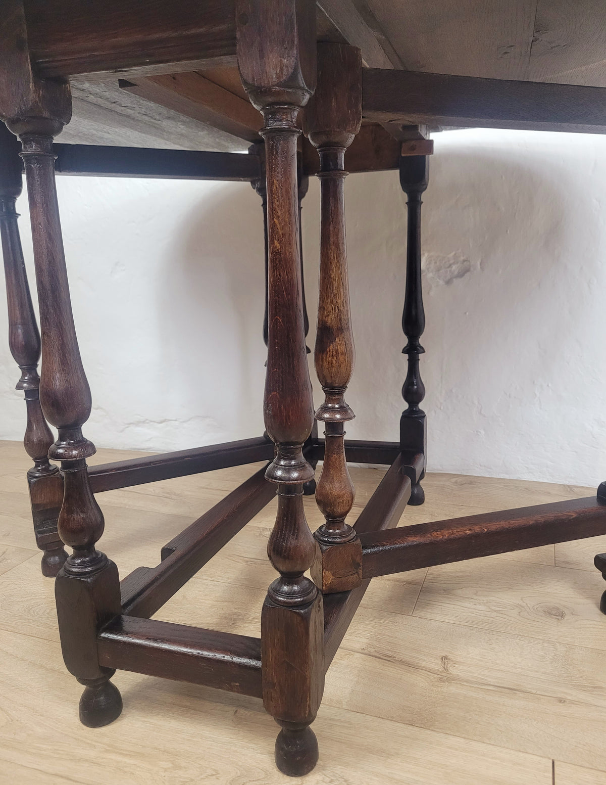Dining Table Early 20thC Oak Drop Leaf Gateleg Country 1920's Delivery Available