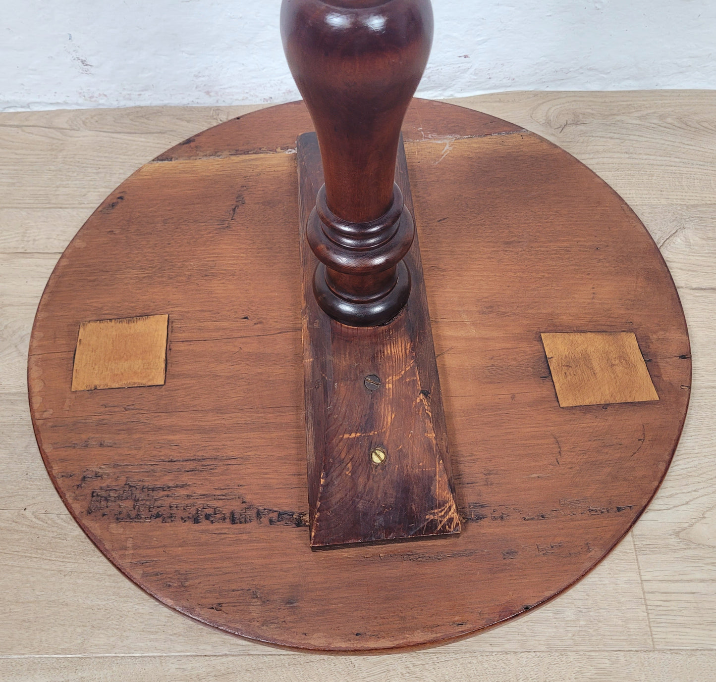 Victorian Tripod Side Table English Antique Mahogany Round Postage Available