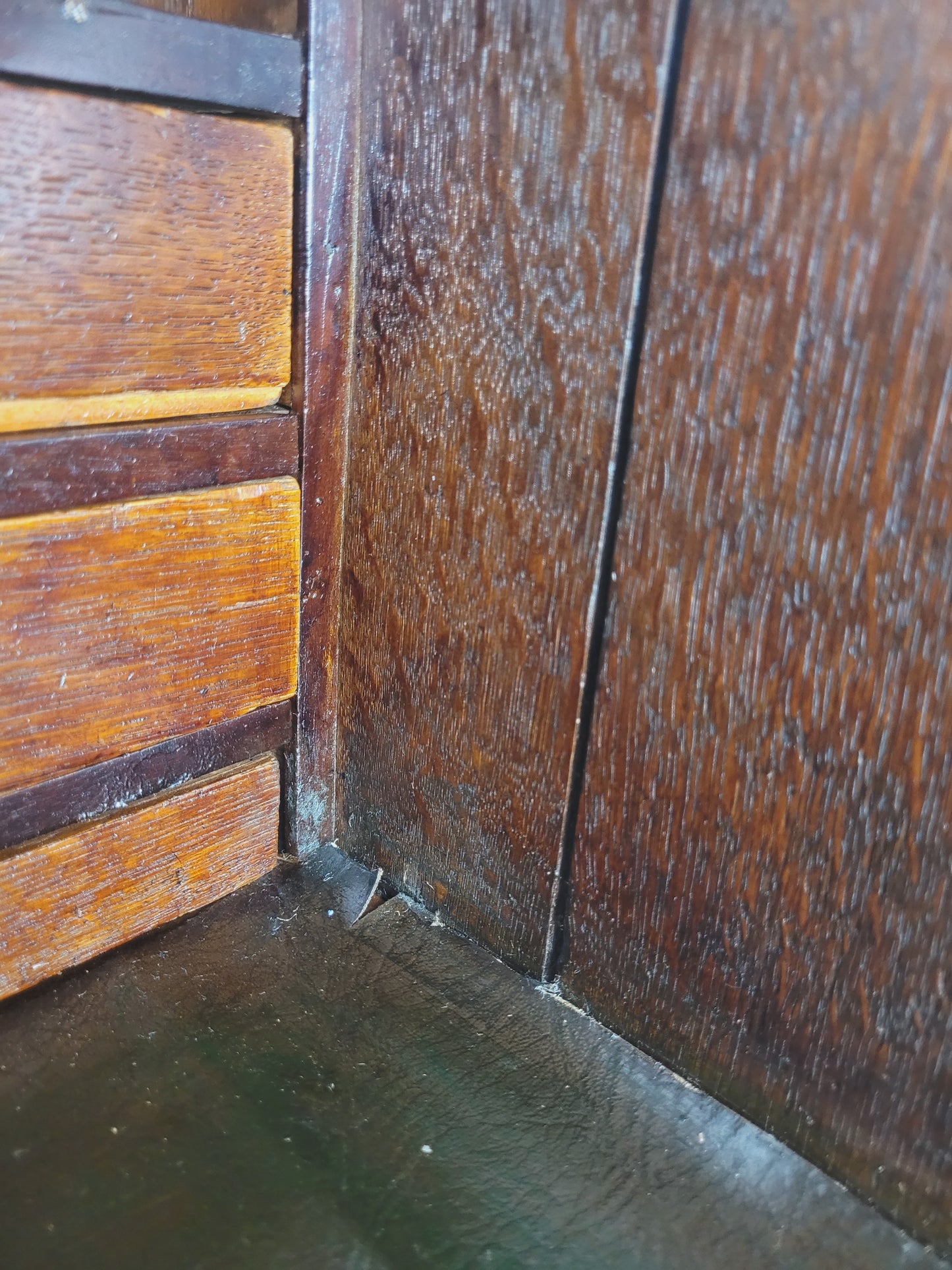 Georgian Writing Bureau Desk 18thC Oak Drop Handles Antique Delivery Available