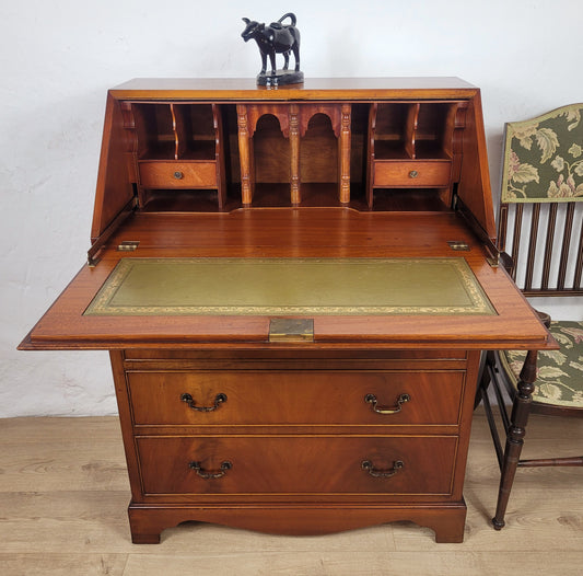 Vintage Writing Bureau Desk Leather 1960's Mid Century Delivery Available