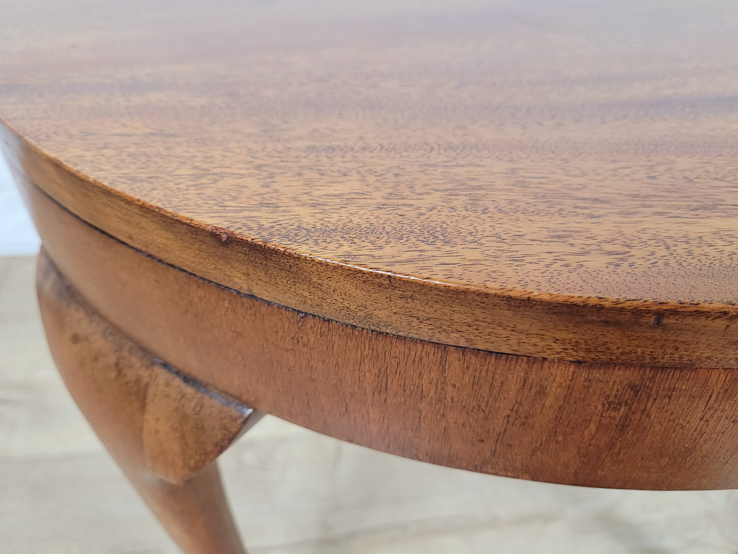 Vintage Circular Coffee Table Mahogany Cabriole Legs 1970s Postage Available