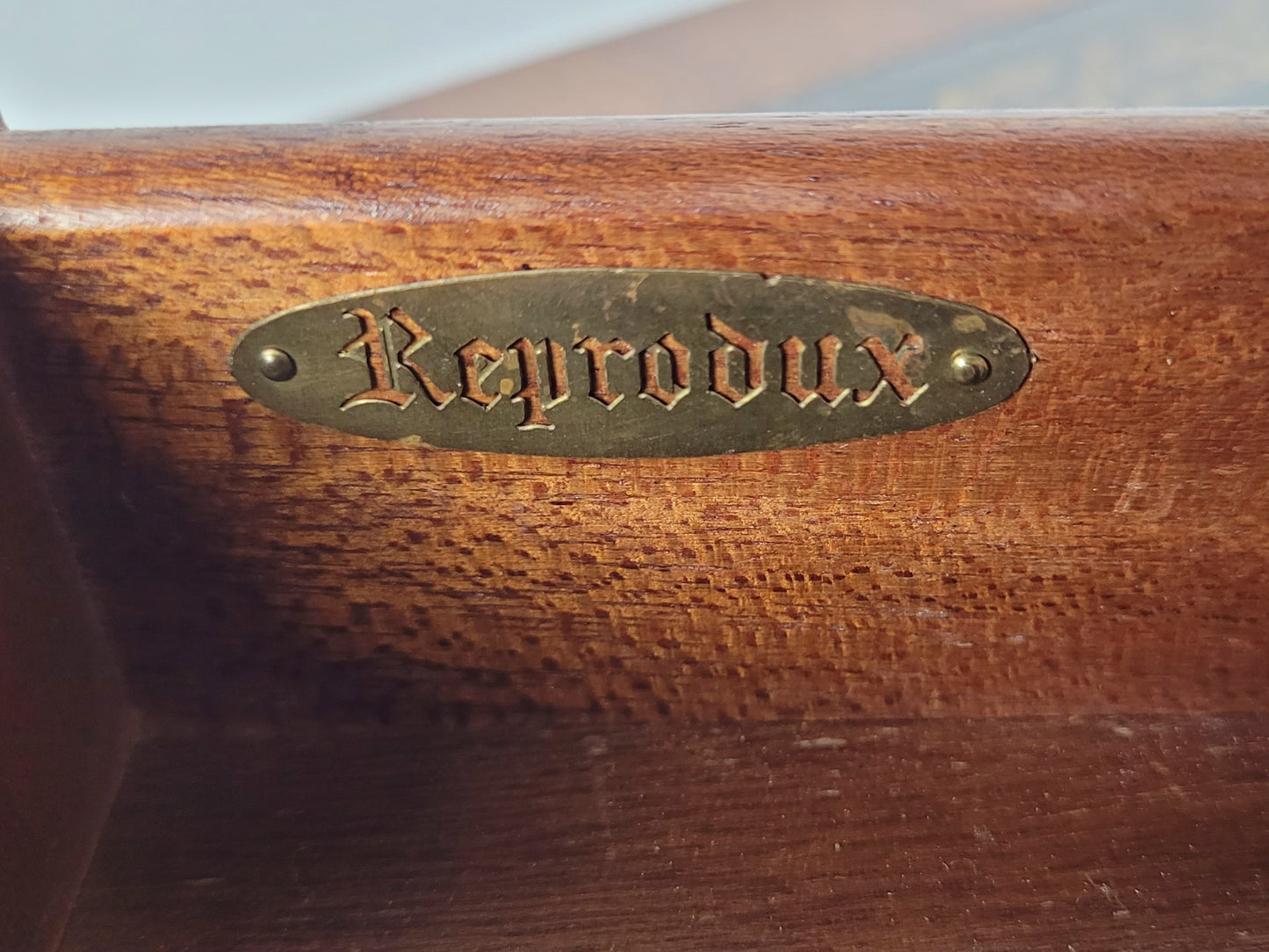 Bevan Funnell Side Table Drop Leaf Leather 1950s Reproduction Postage Available