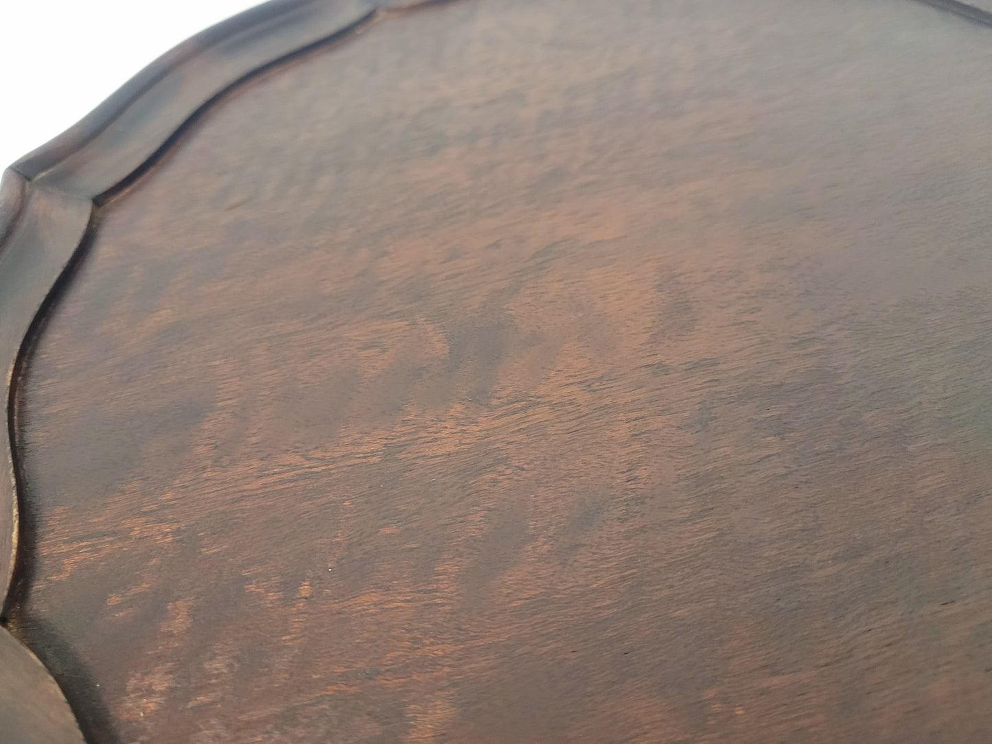Vintage Wine Table Piecrust Scalloped Edge English 20thC 1950 Postage Available