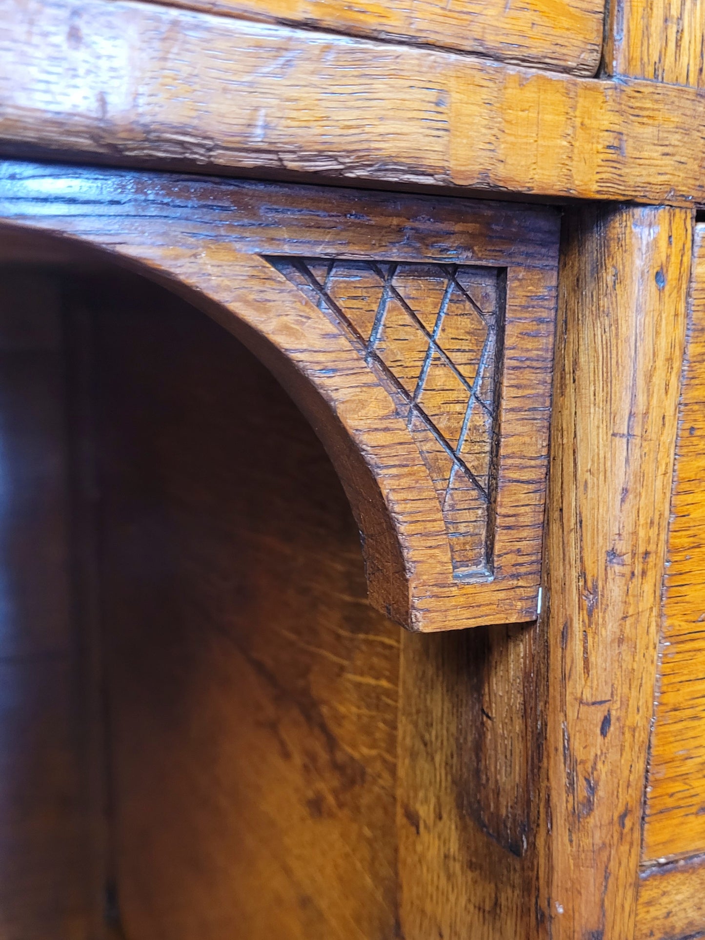 Victorian Writing Desk Oak Knee Hole Leather 19thC Antique Delivery Available