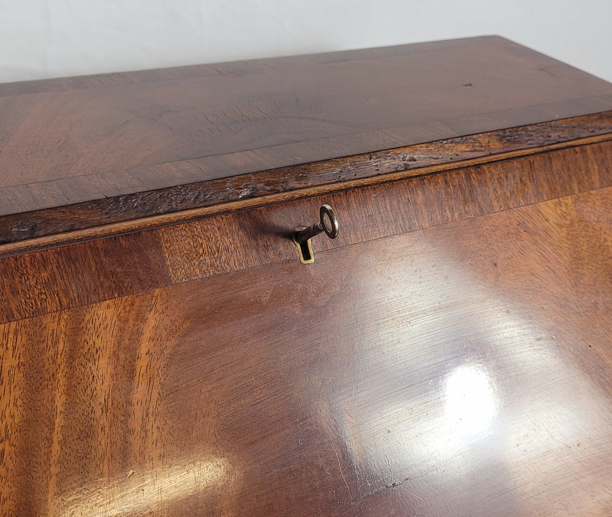 Walnut Writing Desk Bureau Ladies Lock & Key Queen Anne 1920s Delivery Available
