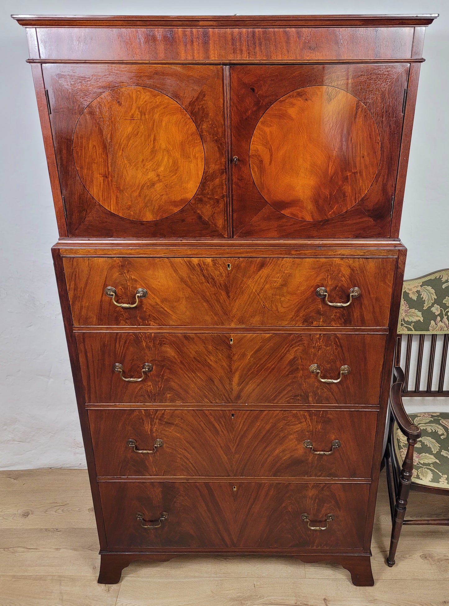 Edwardian Mahogany Tallboy English 1910 Drawers Storage Delivery Available