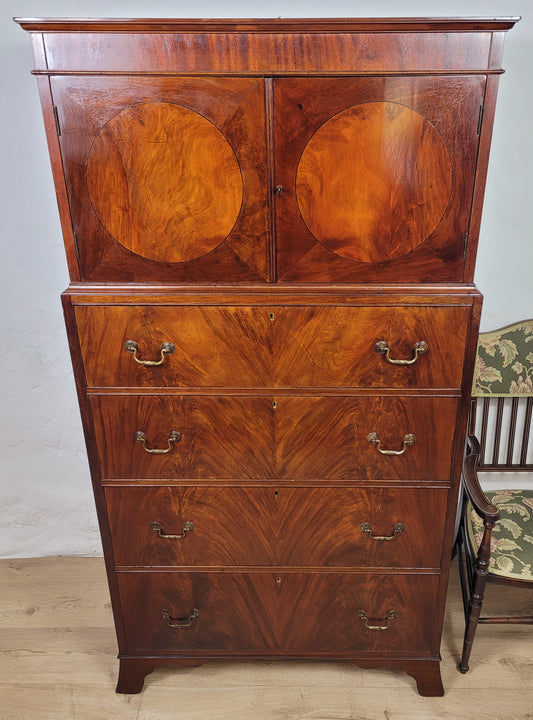Edwardian Mahogany Tallboy English 1910 Drawers Storage Delivery Available