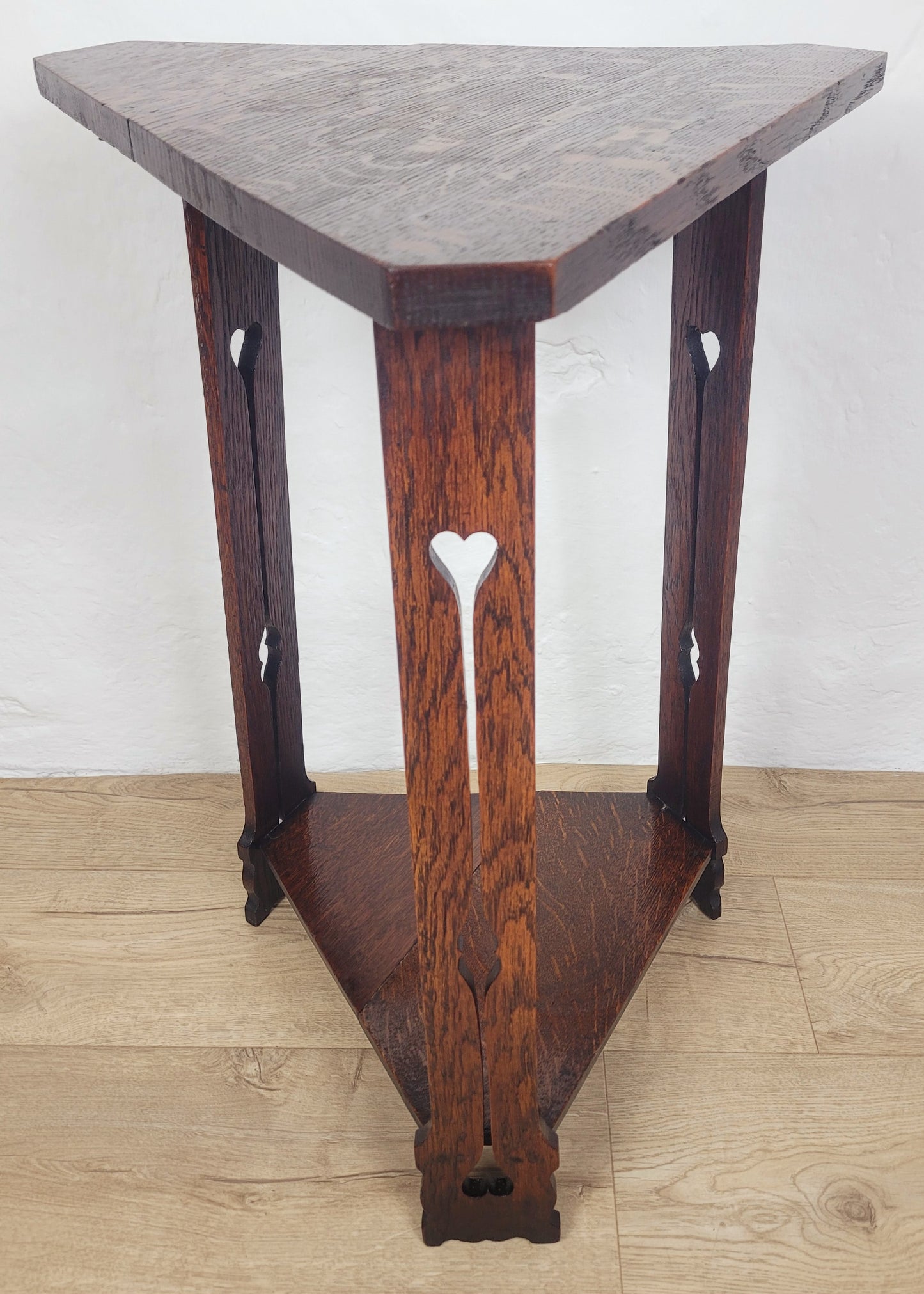 Triangular Occasional Tripod Table English Arts & Crafts 20thC Postage Available