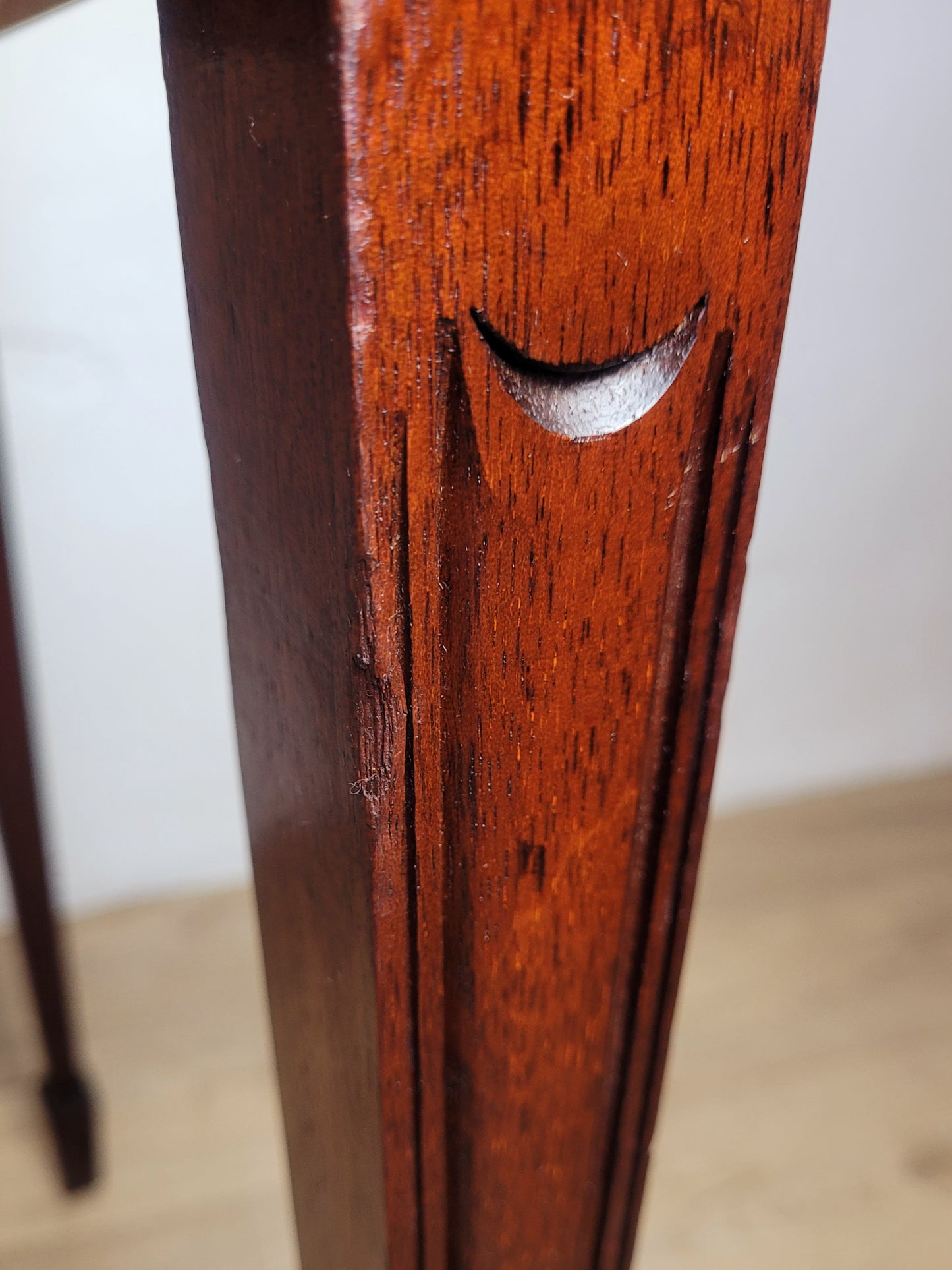 Vintage Ladies Writing Desk Bow Front Sheraton Style 1950s Delivery Available