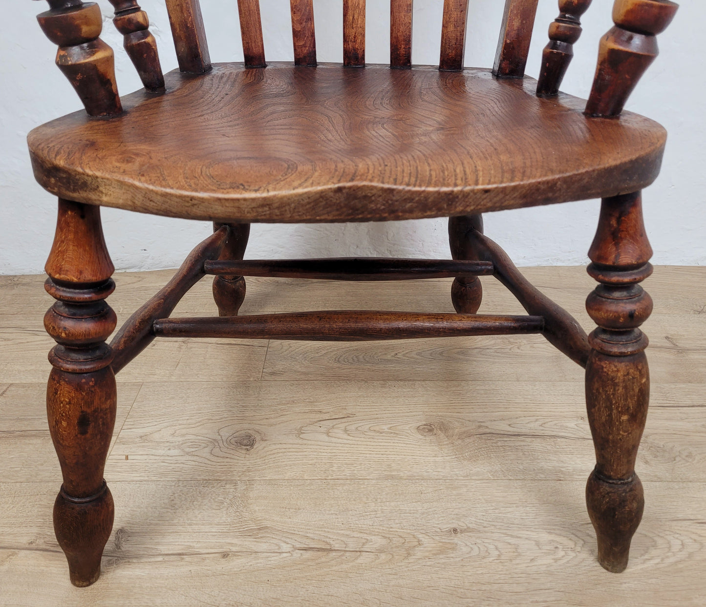 Windsor Kitchen Armchair Victorian Elm Slat Back English Delivery Available