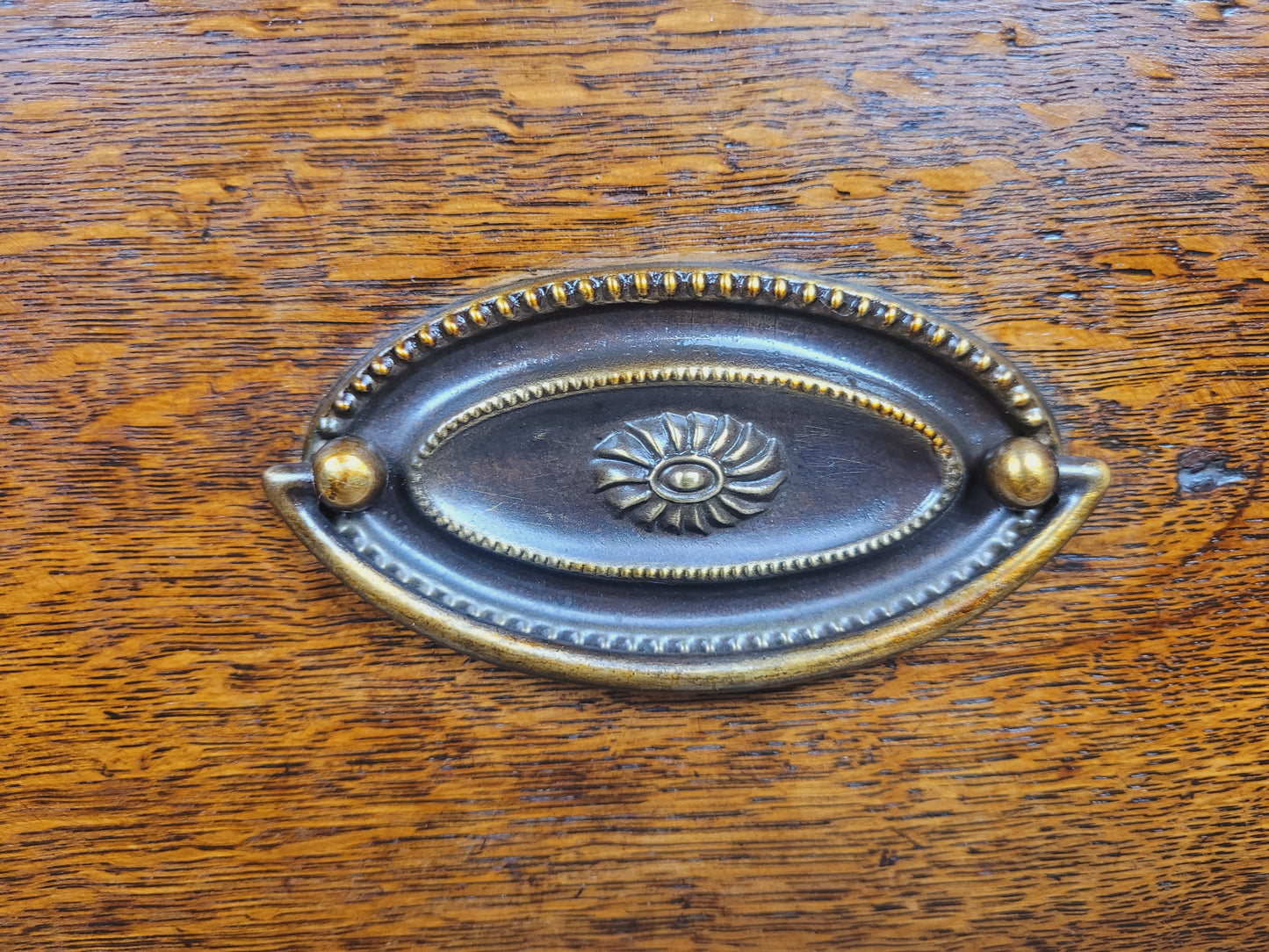 Georgian Writing Bureau Desk 18thC Oak Drop Handles Antique Delivery Available