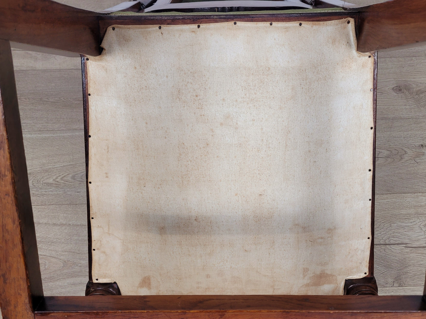 Victorian Hall Chair Oak Upholstered Foliate Carvings Castors Delivery Available