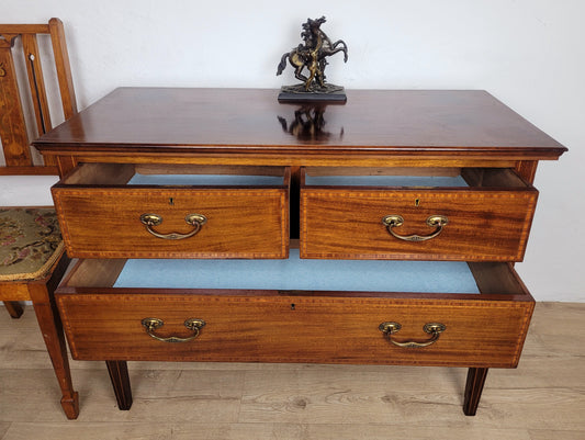 Victorian Dressing Chest of Drawers Inlaid 19thC Drop Handles Delivery Available