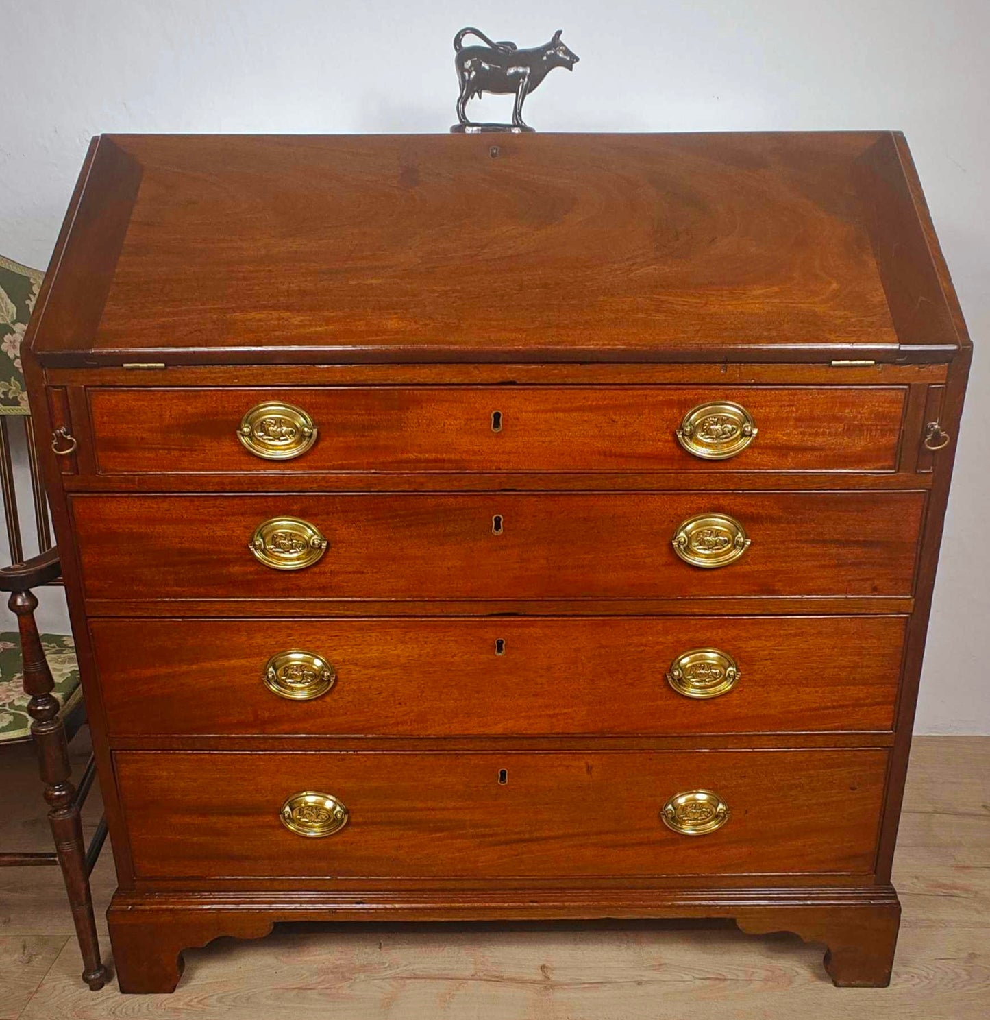 George III Writing Bureau Desk Oak 18thC Antique English Delivery Available