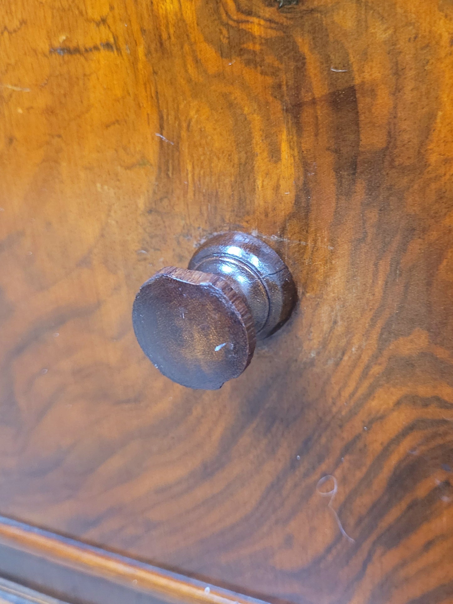 Walnut Tallboy Dresser Cabinet Linen Storage Vintage 1930s Delivery Available