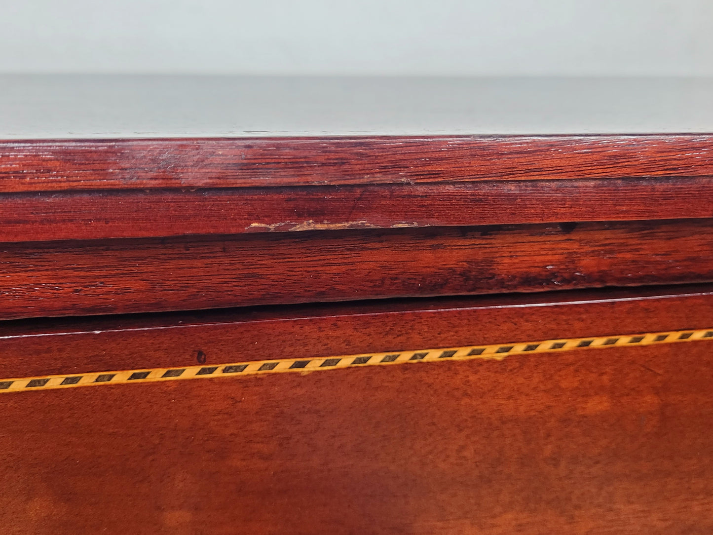 Vintage Two Drawer Chest Side Table Edwardian Style Inlaid Delivery Available
