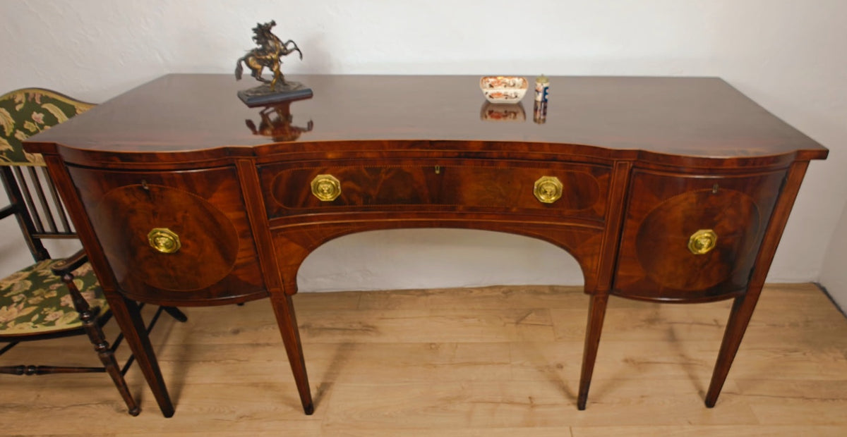 Georgian Sideboard Serpentine Front C1830 English Mahogany Delivery Available