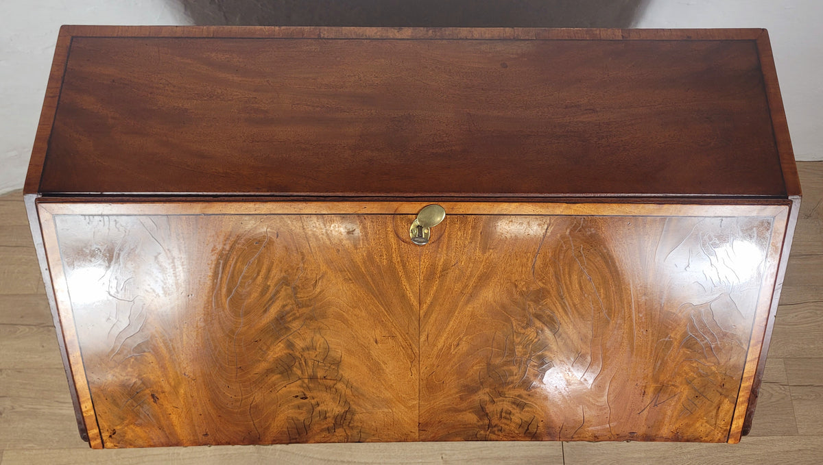 George III Writing Bureau Desk 18thC Lock & Key English Delivery Available