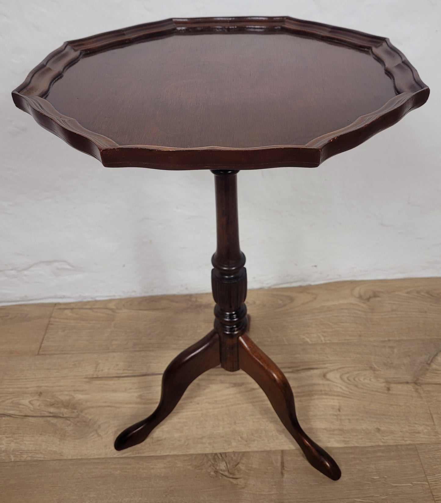 Piecrust Tripod Wine Table Octagonal Fluted Leg Vintage Postage Available