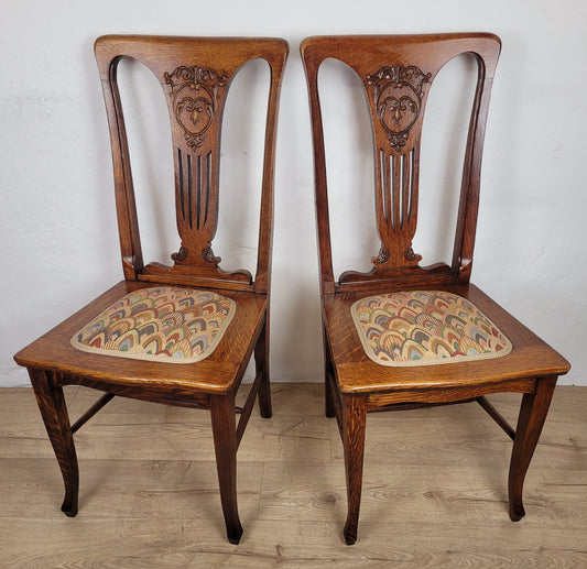 Pair Of Chairs Arts And Crafts Bedroom 1940s Upholstered Delivery Available