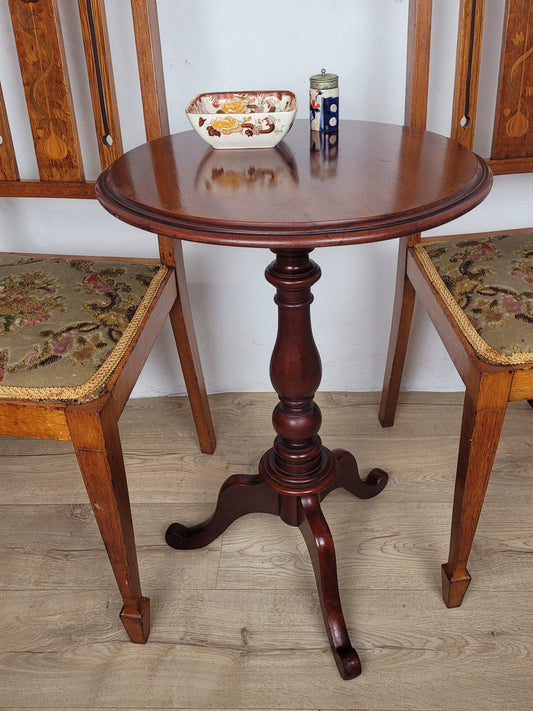 Victorian Pedestal Tripod Table English 19th Century Mahogany Postage Available