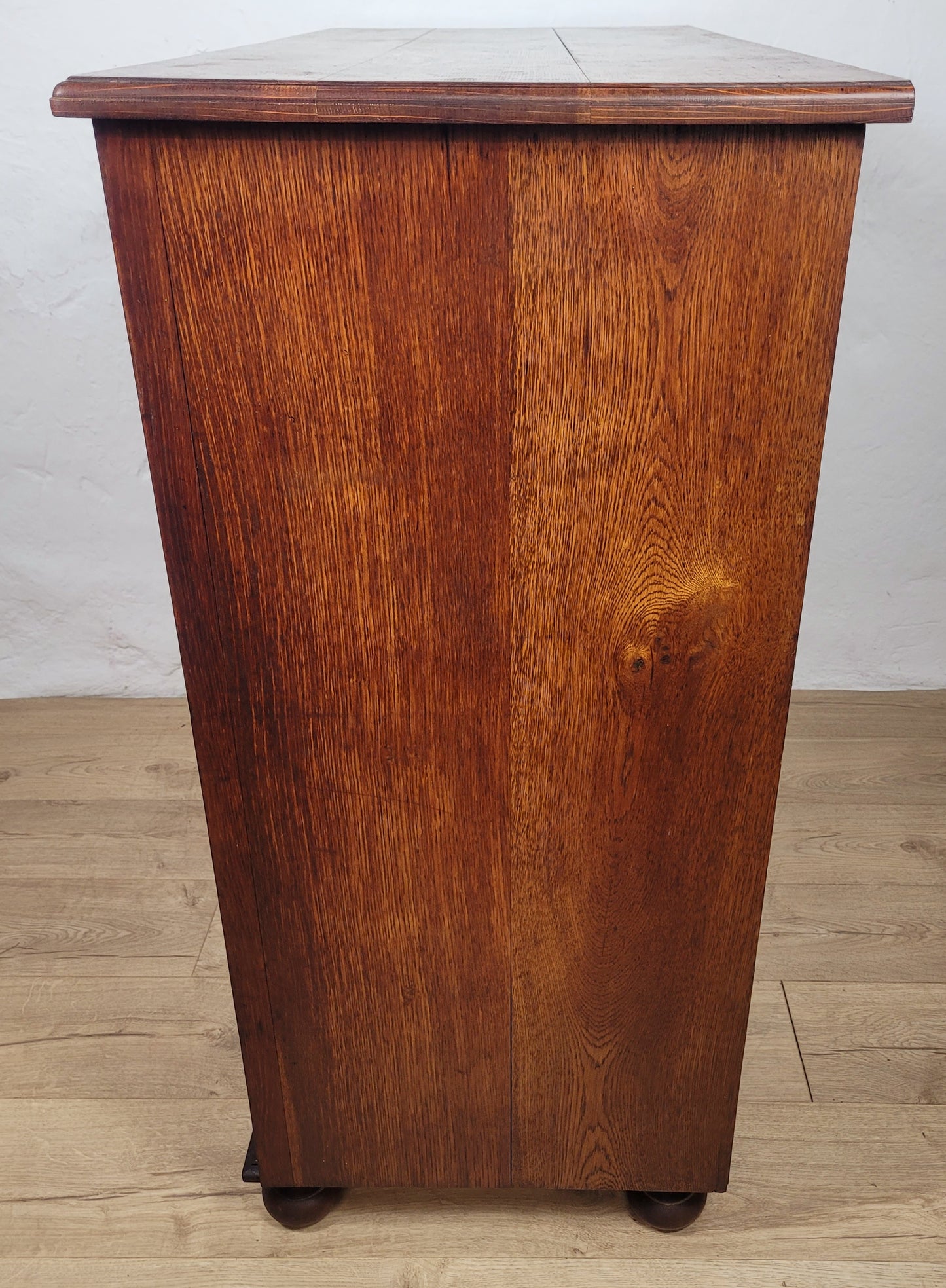 Edwardian Chest of Drawers 2 Over 3 Oak 1910s Drop Handle Delivery Available