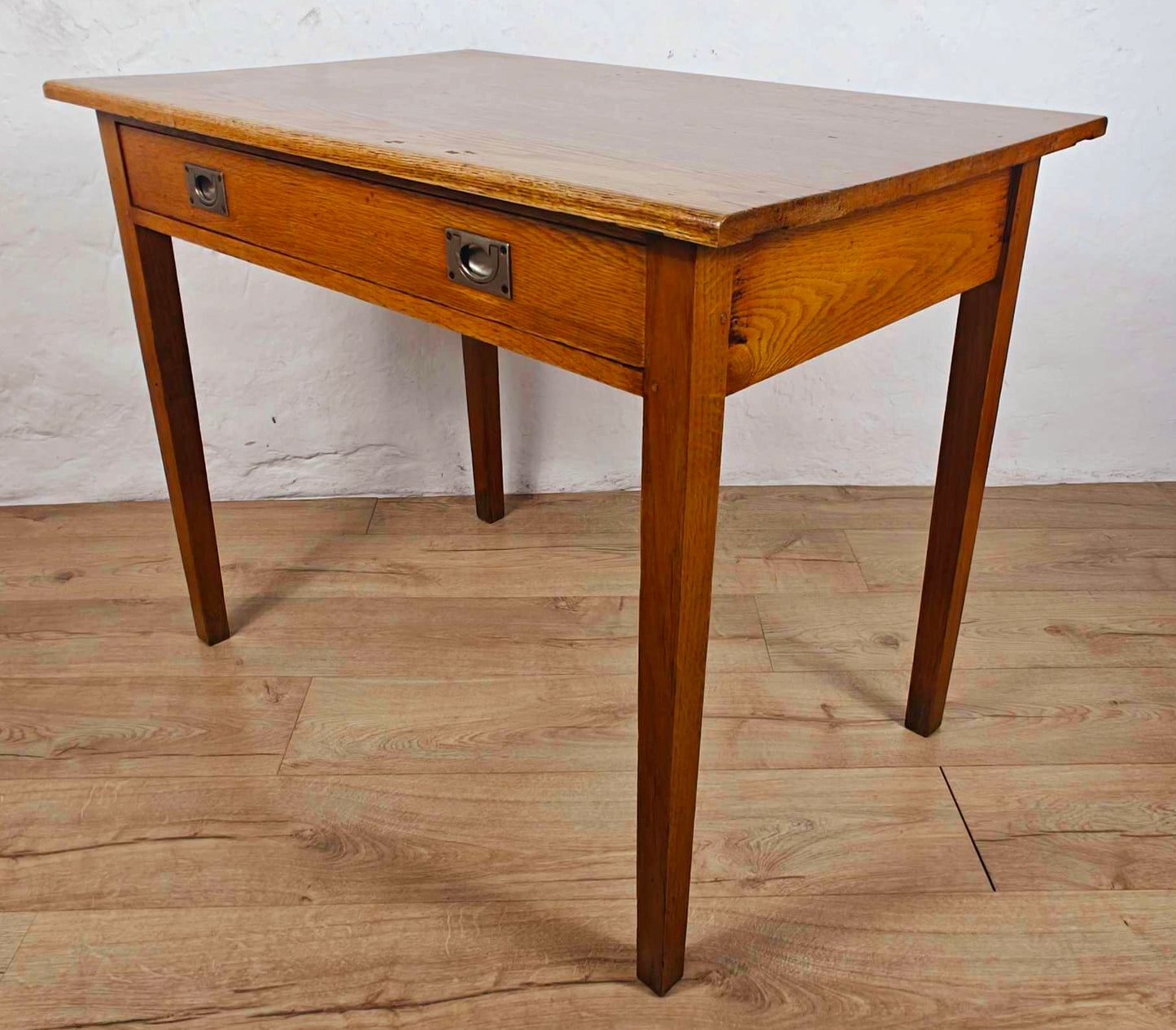 Vintage Military Desk Table Oak Drawer 1930's Country Delivery Available