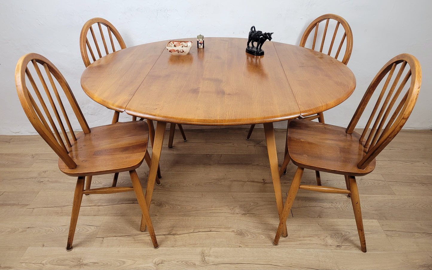 Ercol Dining Set Windsor 400 Drop Leaf Table Hoop Back Chairs Delivery Available
