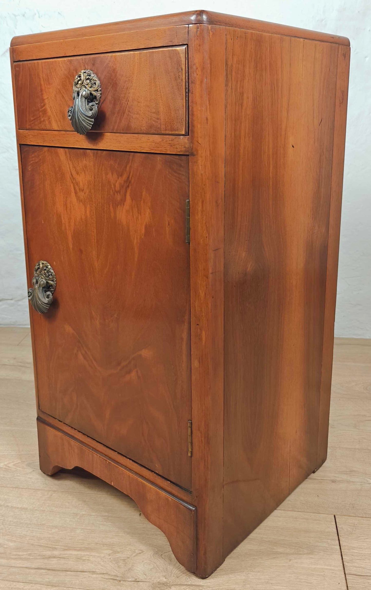 Vintage Bedside Cabinet B&E Furniture Walnut Mid 20th-Century Postage Available